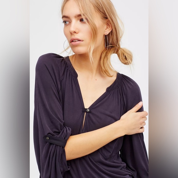 NWOT Free People Bootcamp Henley Top - Picture 9 of 16